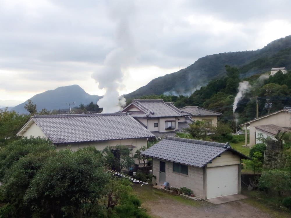 鉄輪温泉の湯けむり