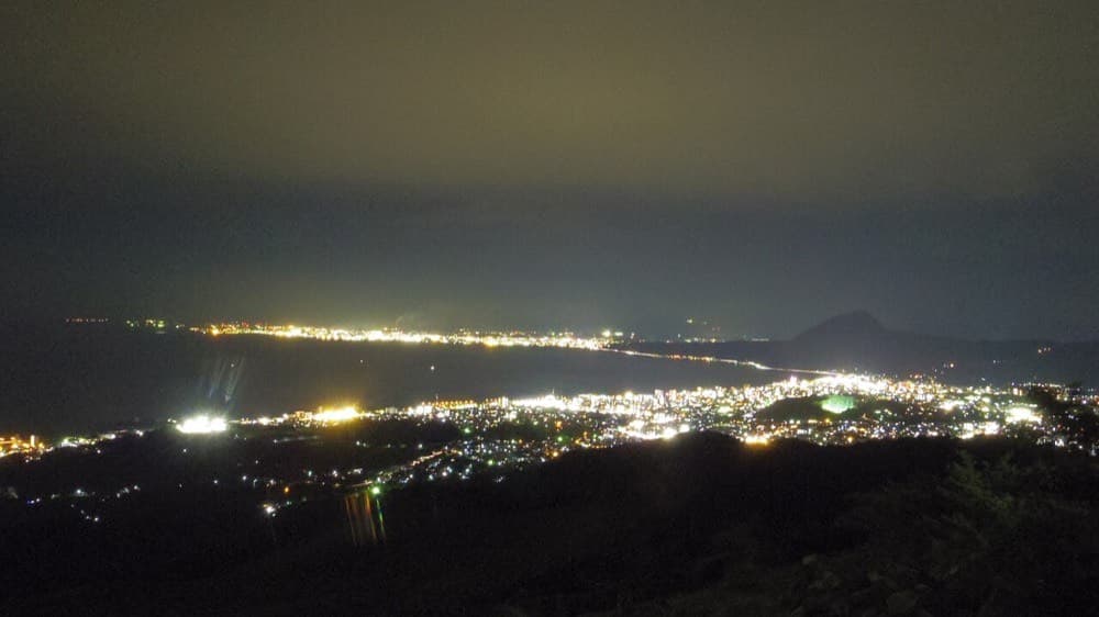十文字原展望台から見た別府の夜景(9月)